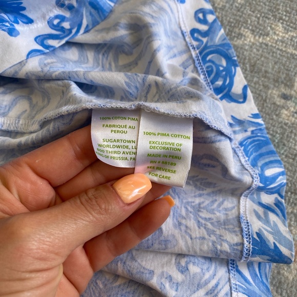 Lilly Pulitzer Danika Tunic Dress Blue & White Coral Print - Picture 4 of 5